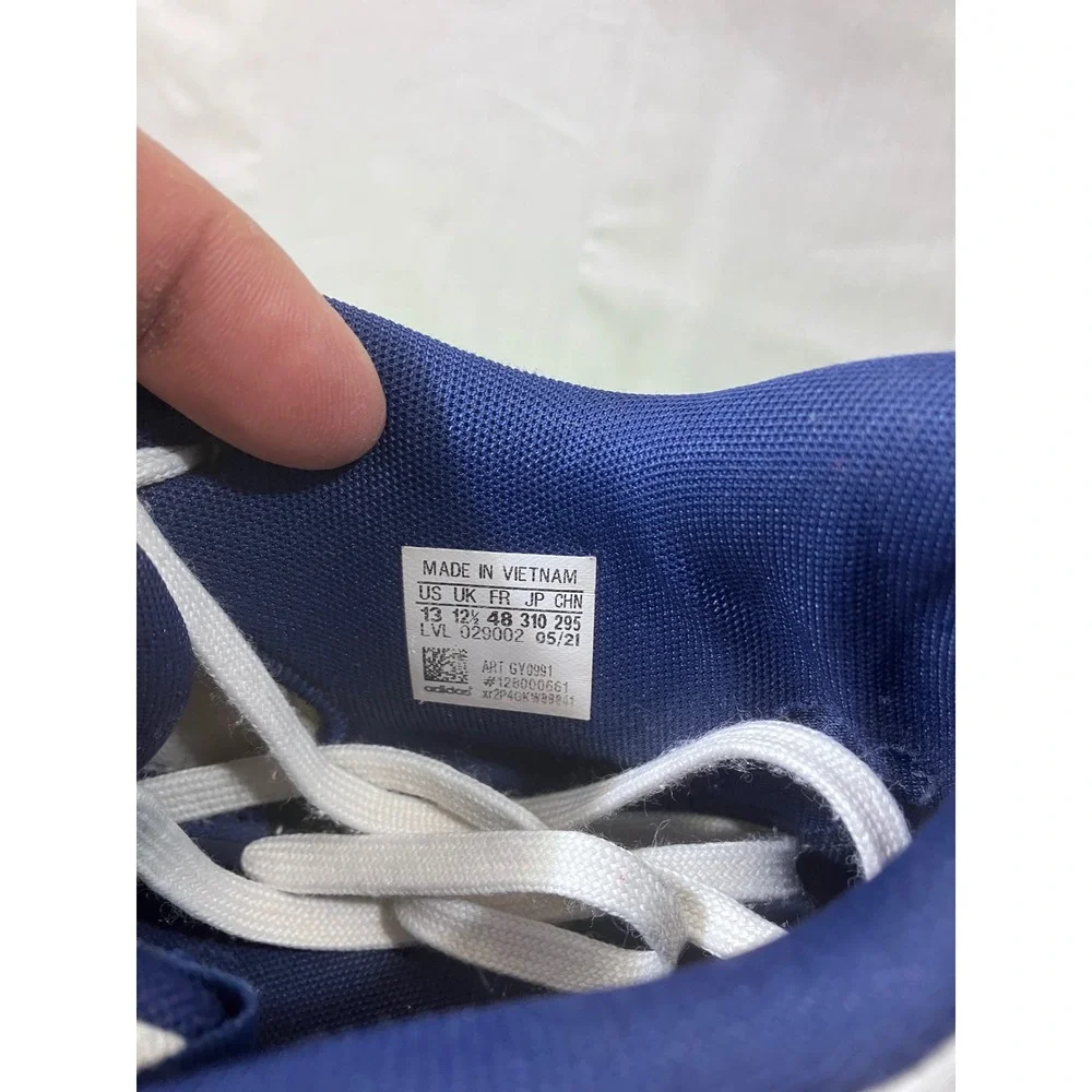 Adidas Hoops‎ Mens BB Shoes White Blue Camo F21/S22-TN21/066D.1-3 Size 13